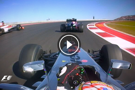 【動画】マクラーレンのハミルトン、レッドブルのベッテルを追い落とす／2012年F1アメリカGP