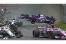 【動画】ハートレーとストロール、1周目のクラッシュシーン／F1第7戦カナダGP決勝レース