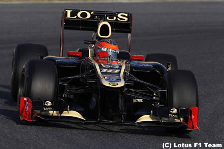 F1バルセロナ最終テスト1日目、テスト再開のロータスがトップ！