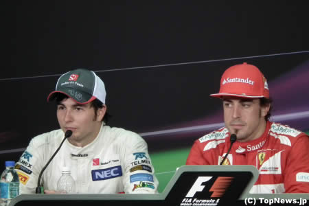 セルジオ・ペレス、F1マレーシアGP直後の表情　その2