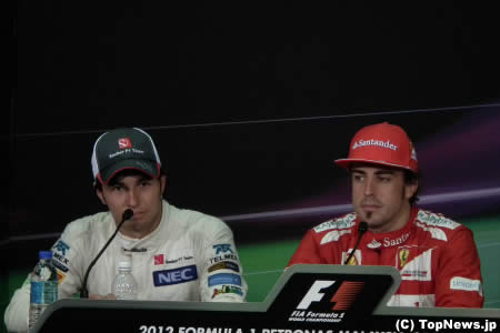 セルジオ・ペレス、F1マレーシアGP直後の表情　その4