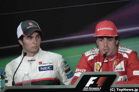 セルジオ・ペレス、F1マレーシアGP直後の表情　その6