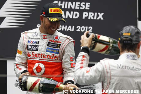 F1第3戦中国GP終了後ランキング　ハミルトンが首位に
