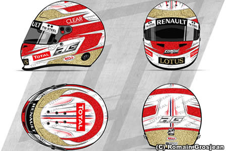 ロメ・グロジャン、F1モナコGP仕様のヘルメット画像を公開