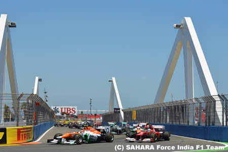 フォース・インディア、F1ヨーロッパGPで躍進