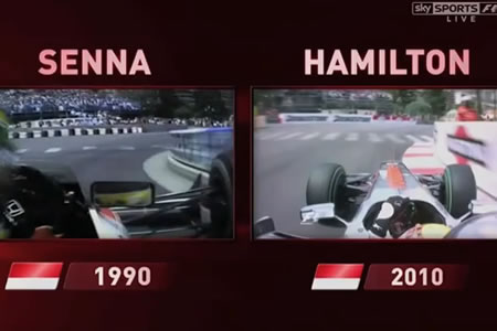 【動画】アイルトン・セナ＆ルイス・ハミルトン　F1モナコGPの走りを車載映像で比較