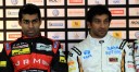 これまでF1に参戦した経験を持つインド人ドライバーのチャンドック（左）とカーティケヤン。