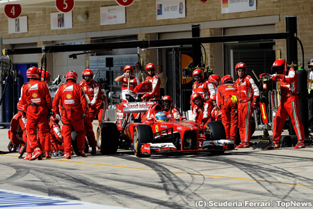 2013年F1のピット作業、年間最速はフェラーリ