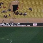 モナコ恒例のサッカーゲームでミハエル・シューマッハへのメッセージ