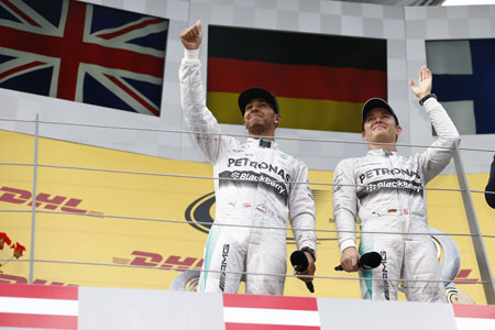 ロズベルグが今季3勝目、小林可夢偉は16位／F1オーストリアGP決勝