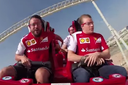 【動画】アロンソとライコネンが世界最速ジェットコースターに試乗！フェラーリ・ワールド・アブダビ