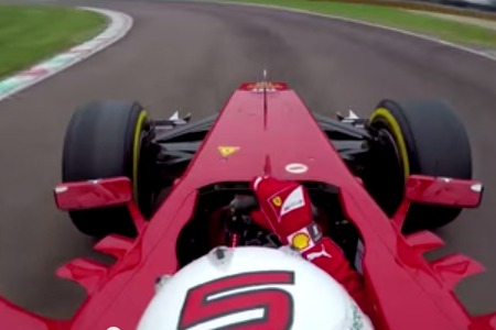 【動画】ベッテル、初めてのフェラーリ走行中オンボード映像
