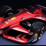 フェラーリ、未来のF1カーコンセプト画像を発表