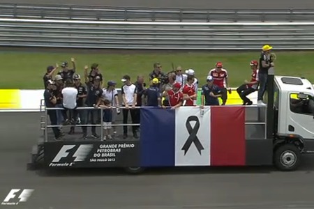 【映像】レース前に追悼セレモニー　フランスTV局がレースダイジェスト映像配信