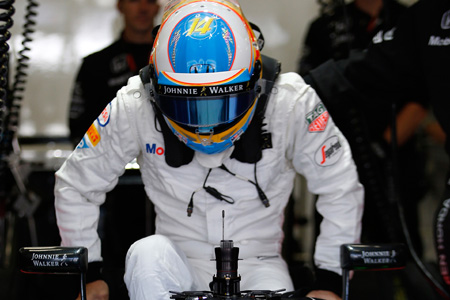 【マクラーレン・ホンダ】アロンソ「エンジントラブルで打ち切りに」／F1ブラジルGP1日目