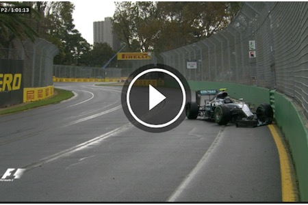 【動画】今季最初のクラッシュを演じたロズベルグ／F1オーストラリアGPフリー走行2