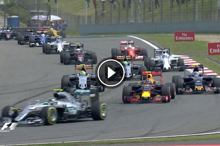 【速報：レース映像】1周目にフェラーリ同士討ちで大混乱／F1中国GPレース