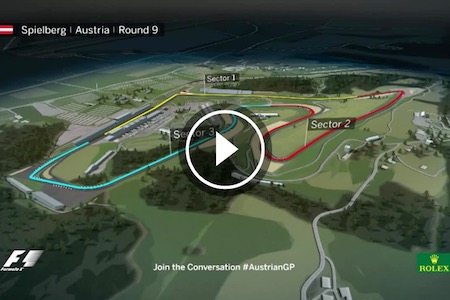 【オンボードカメラ映像】F1オーストリアGPサーキットガイド　見ごたえある高低差