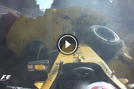 【レース動画】マグヌッセン、オールージュで大クラッシュ／F1ベルギーGP