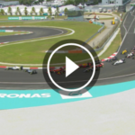 【動画】フェラーリのベッテル、1コーナーで接触リタイア／F1マレーシアGP決勝レース