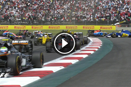 【動画】スタート直後に混乱　F1メキシコGP決勝レース