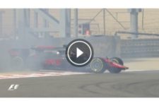 【FP3動画】グロージャン、コースアウトからスピン・クラッシュ／F1バーレーンGP
