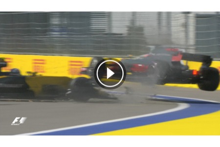 【レース動画】1周目にクラッシュ、グロージャンとパーマー絡み合う／F1ロシアGP