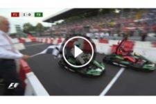 【動画】F1ドライバー対サッカースター、F1イタリアGP前にグリッド上でカート対決