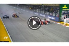 【動画】スタート直後の大波乱！フェラーリ同士打ち／F1シンガポールGP決勝レース