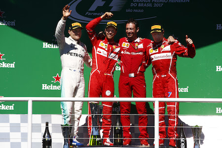 【決勝レポート】フェラーリが逆転優勝　マクラーレン・ホンダは8位／F1ブラジルGP