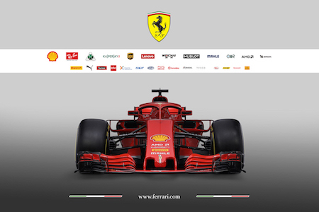 【新車画像5枚】フェラーリ、2018年の新F1カー『SF71H』をアンベイル