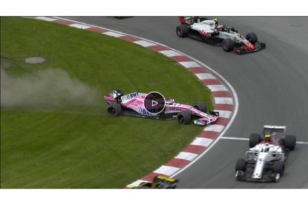 【動画】ペレスとサインツ、再スタート時に1コーナーで接触／F1第7戦カナダGP
