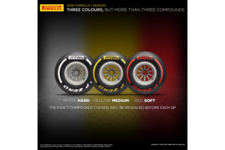 【F1】ピレリ、早くも2019年のF1タイヤ選択を発表　色分けはシンプルな3カラーへ