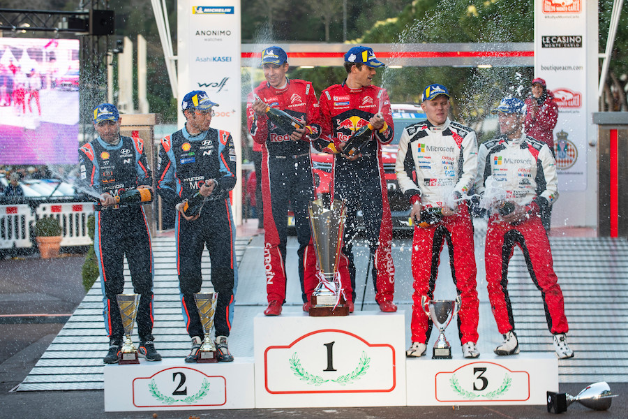【画像：WRC】王者オジエ、モンテカルロ6連勝！シトロエンは100回目の優勝　トヨタ3位
