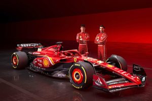 【動画：F1新車】フェラーリF1、2024年の新車『SF-24』発表！ホワイトとイエローの2本のラインが特徴